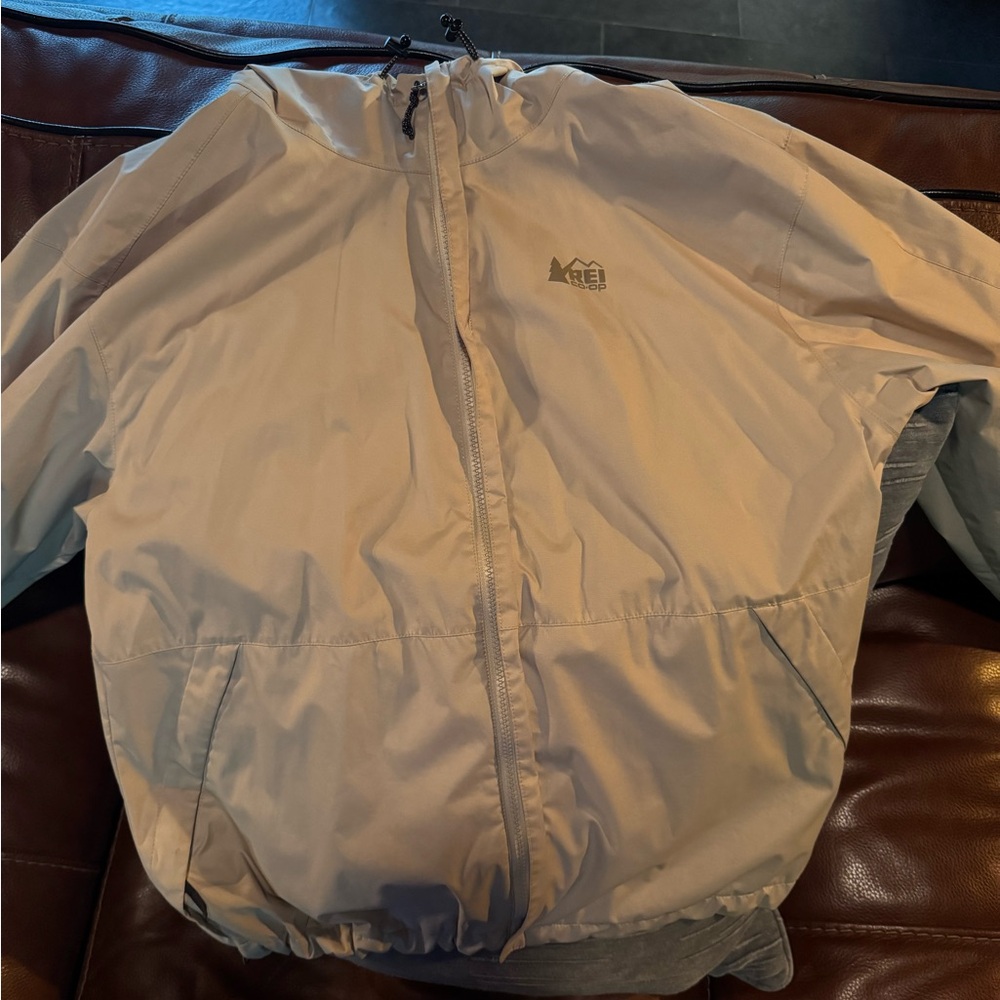 REI Light Beige Windbreaker Jacket